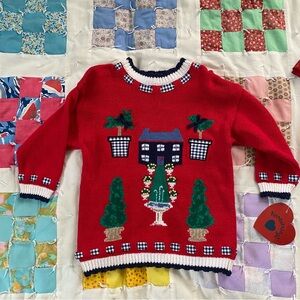 New NWT Kids vintage Hartstrings cute ugly Christmas sweater knit holiday 3T